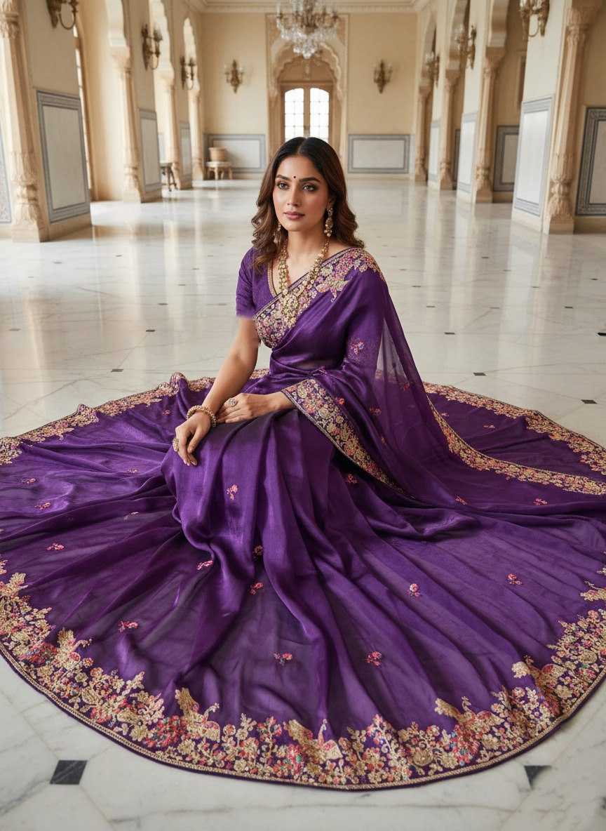 Jimmy Choo  Embroidered Butta Saree